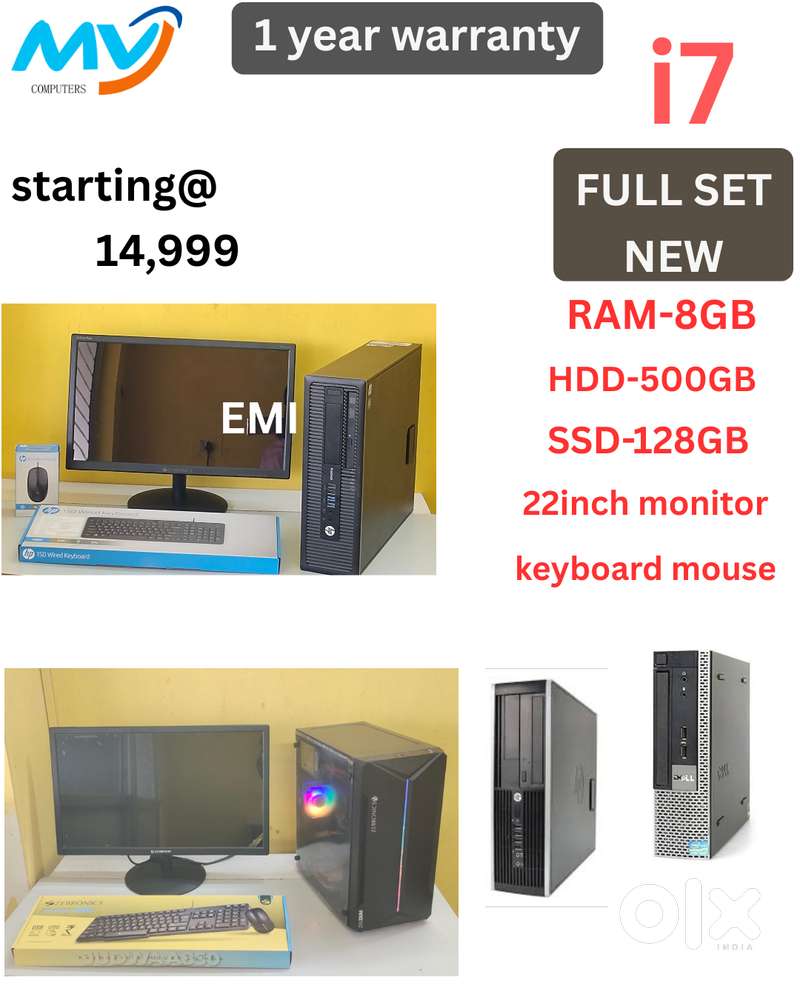 Desktop Laptop CPU Full Set i3-i5-i7 Available @ Low Price