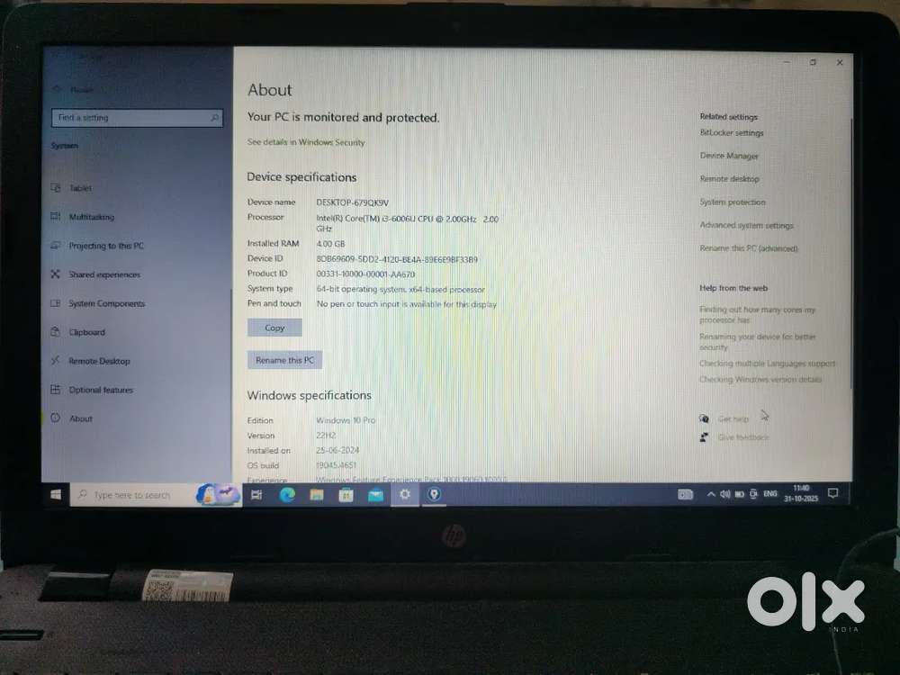 HP laptop i3 core