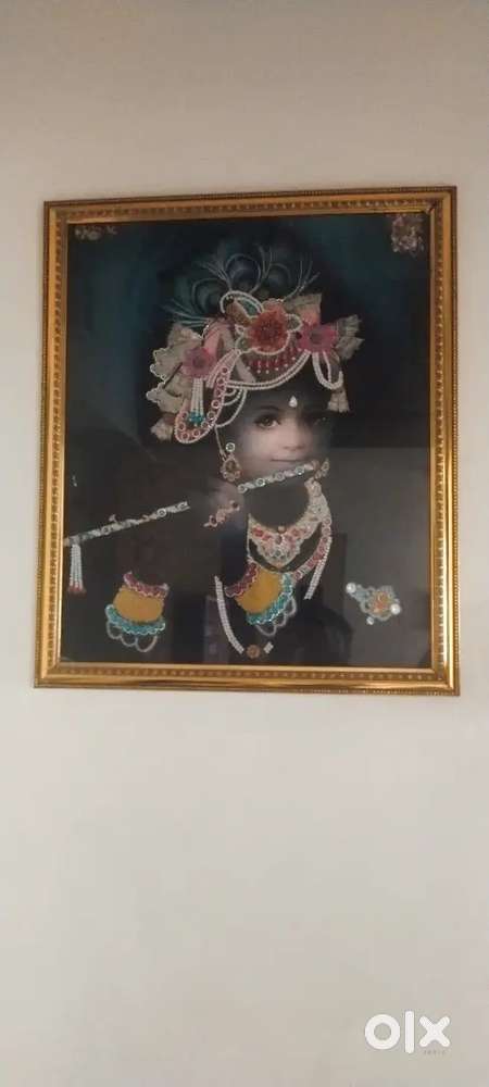 Shri Krishna frame handmade