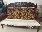 Teakwood sofa set and teapoy
