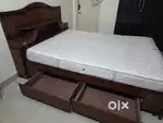 Bed with mattress
