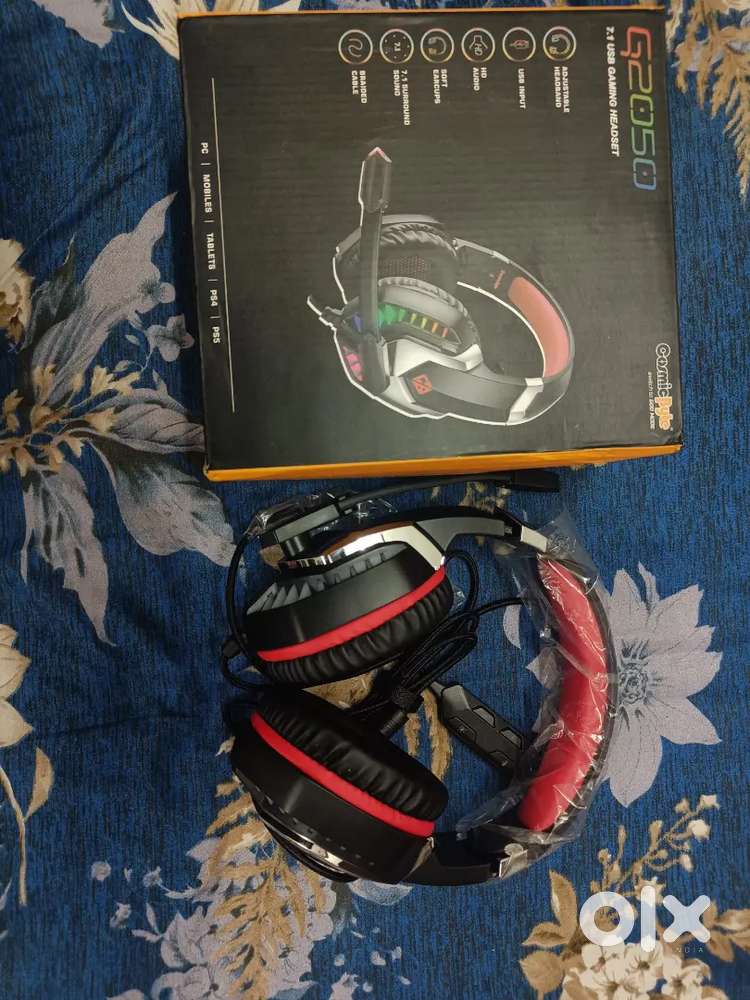 New (1 day old) Cosmic Byte G2050 Gaming Headphone USB, Red