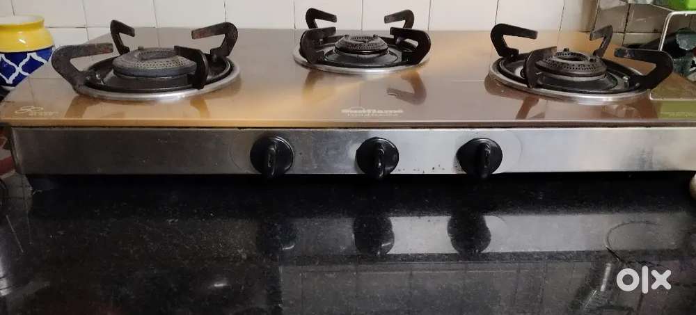3 burner new, Toughened glass Sumflame Gas stove.
