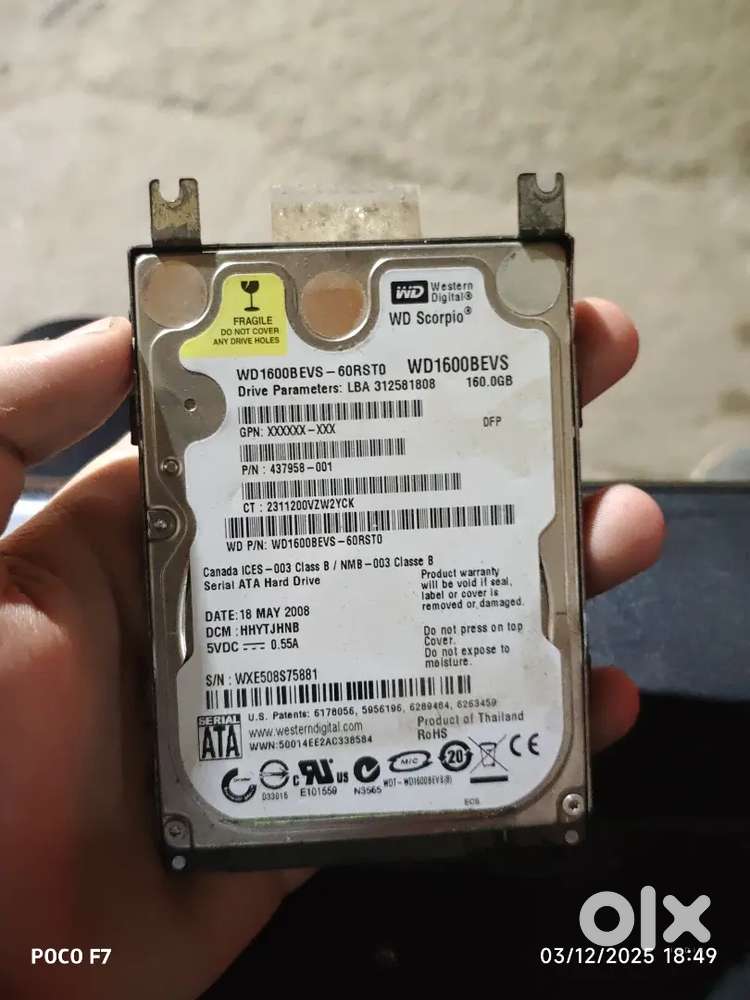 Western digital scorpio compaq pasario c700