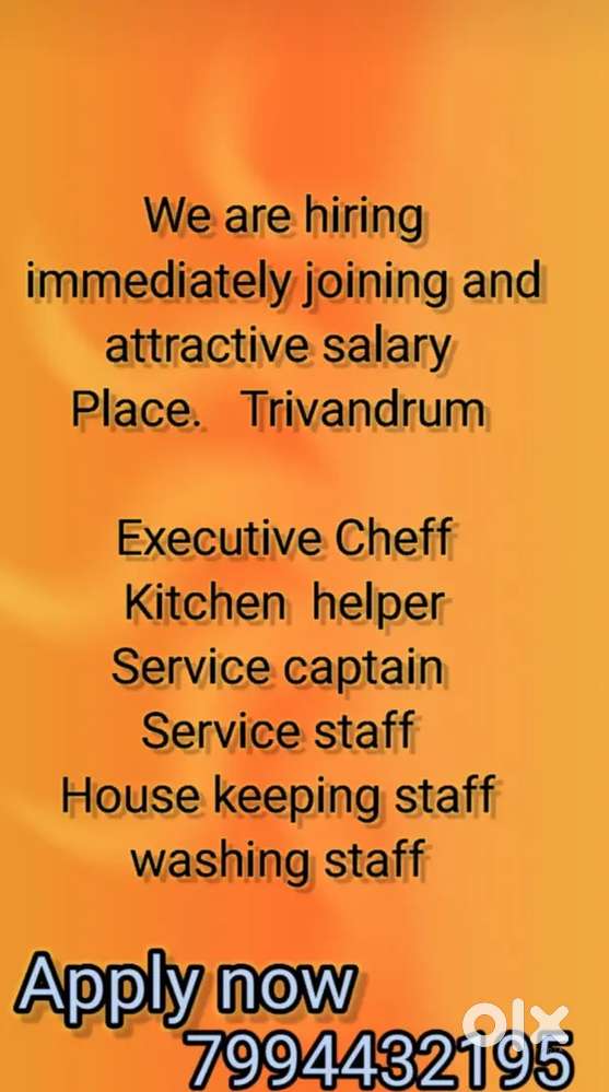 HOUSE KEEPING STAF NEEDED FOR A RESORT IN KINFRAPARK