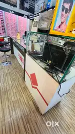 Wooden shop counter