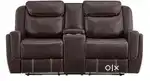 Royal Oak Leather Rocking Recliner - 2 Seater + console