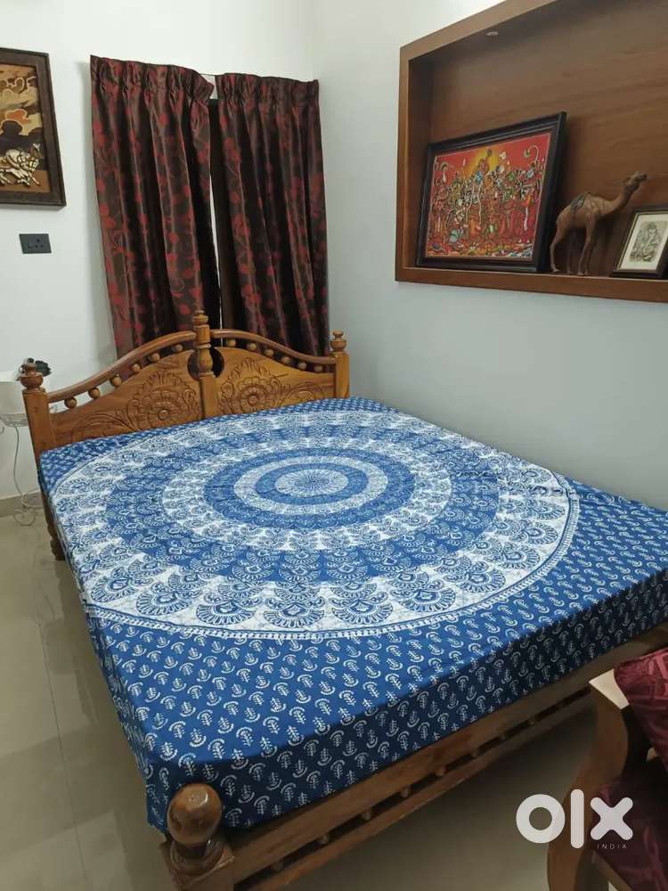 Carved teak bedroom set