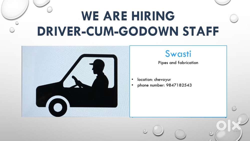 Hiring driver cum godown staff