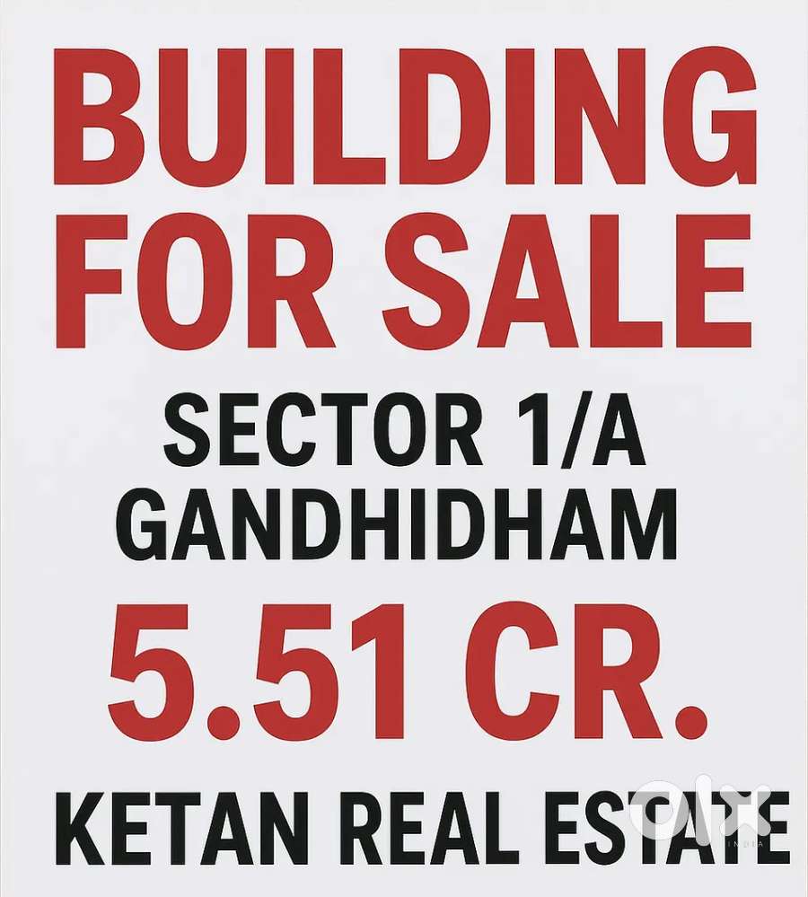 3000 Sq.Ft. Building For Sale Sector 1/A Gandhidham.