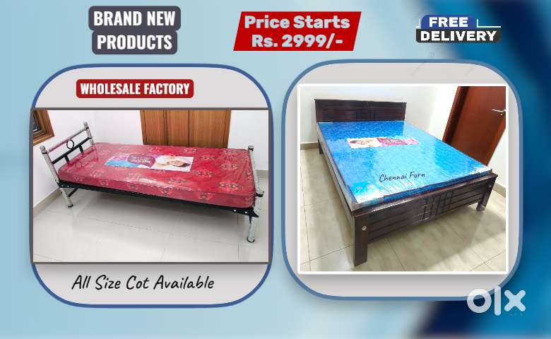STEEL COT BUNKER COT HOSTEL WOODEN COT # 1113