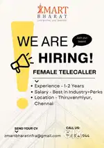 Tele caller job female (real estate company)