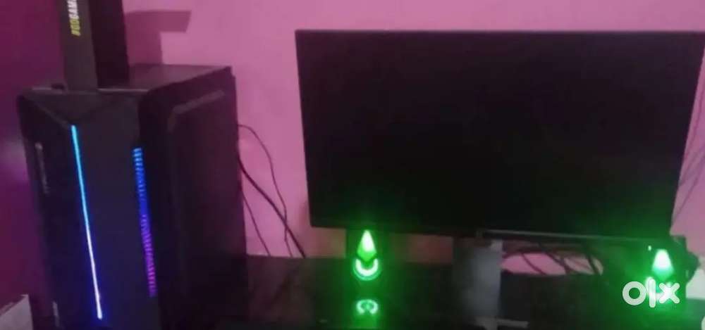 Gaming RGB Cpu With 24 Inch One plus Monitor