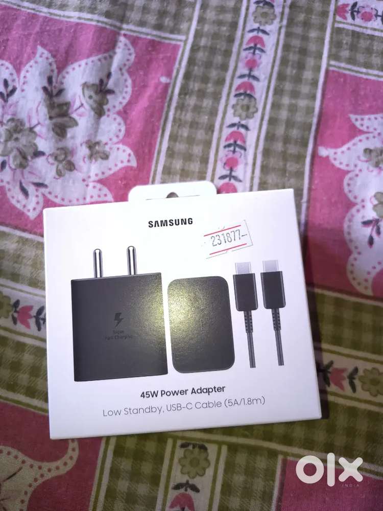Brand new samsung 45 wats charger with bill and warranty