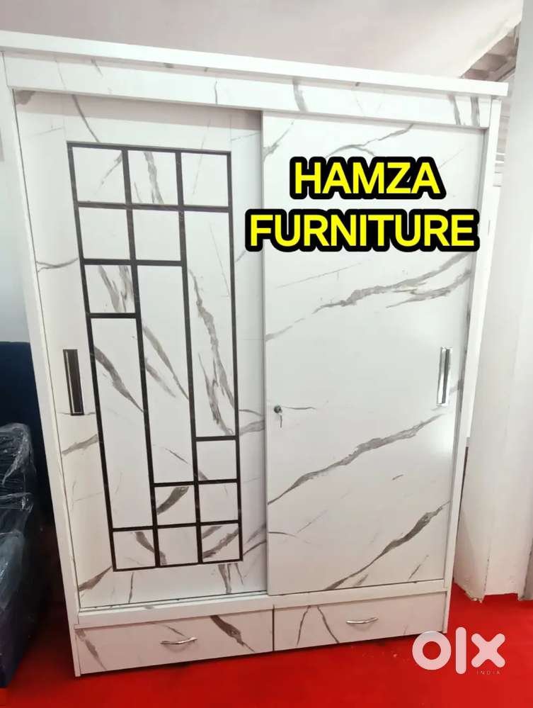 HAMZA FURNITURE NEW DESIGNER LOOK PARTICLE WOOD SLIDING WARDROBE