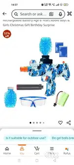 SUPER TOY Electric Gel Blaster Gun Automatic with Rechargeable Battery
