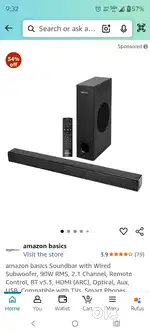 Amazon basic soundbar 2.1