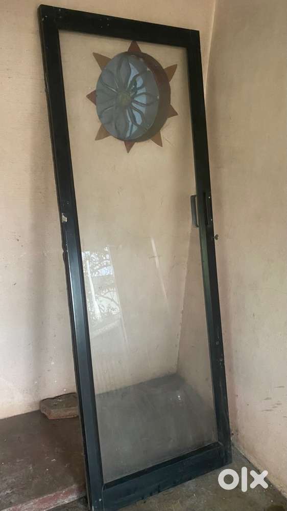 Glass door aluminum frame with lock