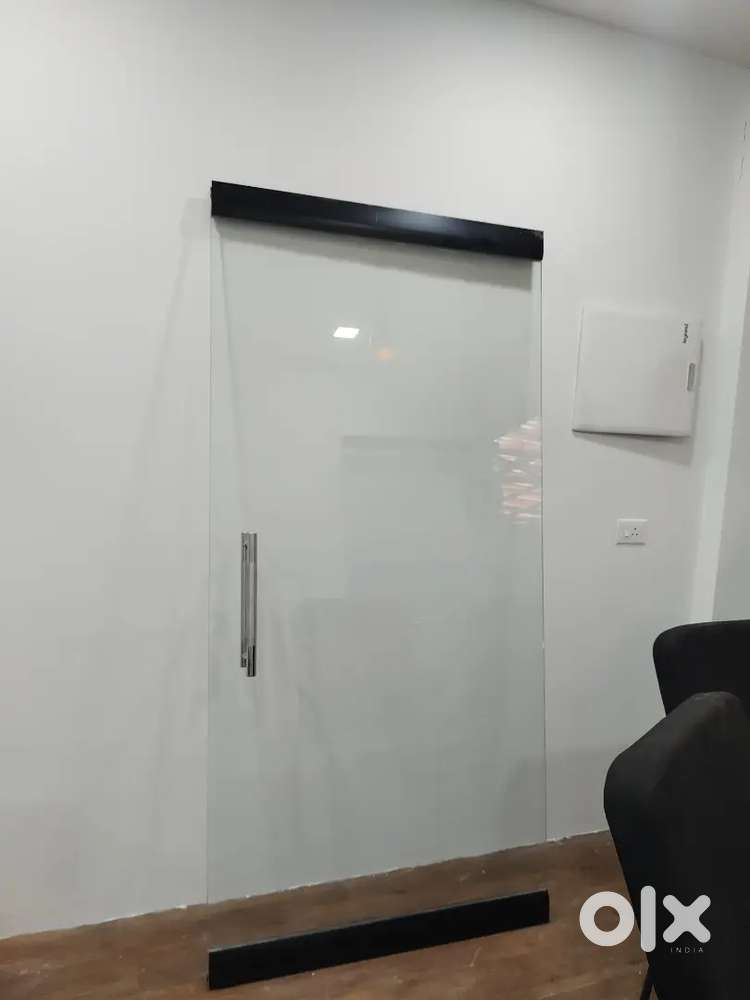 Glass door with floor spring sale
