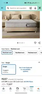 Wakefit shapeless orthopedic classic memory foam matress
