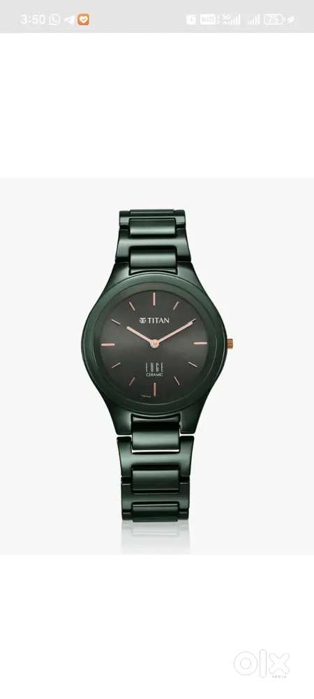 Titan edge ceramic women watch green dial