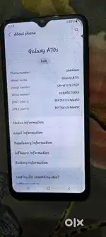 Samsung a70s good condition battery very good condition