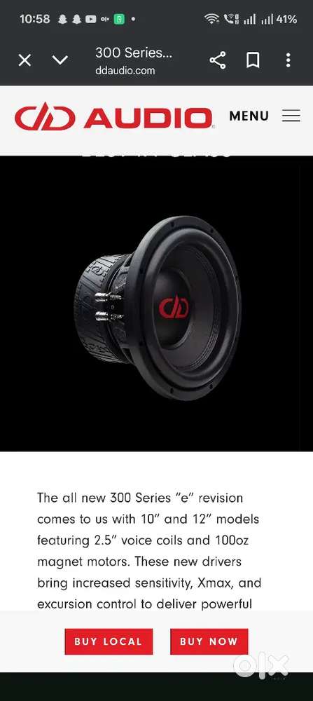 Dd subwoofer redline 300 rms