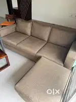 3 seater fabric sofa and Ottoman