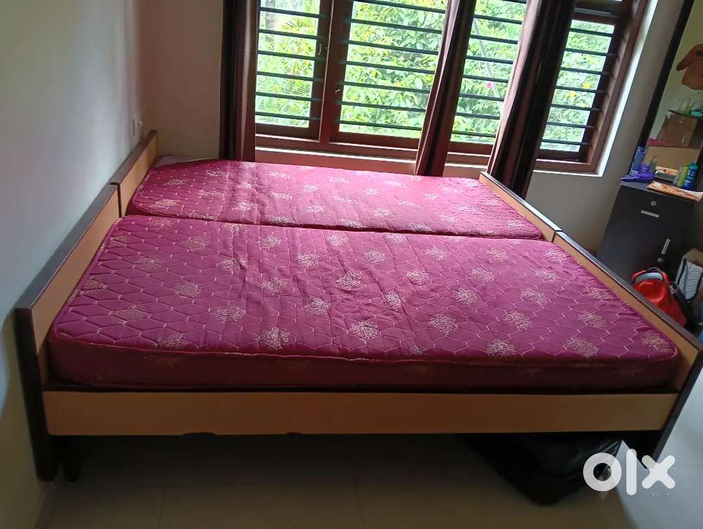 3 single cot + bed for sale