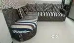 L shape sofa & storage space