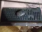 Bulky Computer with printer, mouse, keyboard, CPU