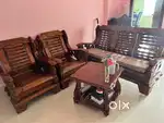 Kerala teak wood sofa with elegant dragon design