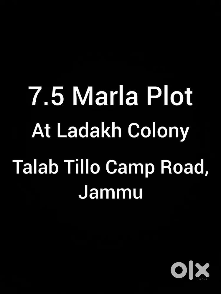 7.5 Marla Plot for Sale at Talab Tillo Camp (Ladakh colony)