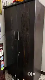 Premium brown double door with mirror bero - good condition