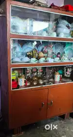 Iron Showcase with Glass Doors – Durable & Spacious