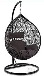 Single Seater Swing Chair With Stand & Cushion