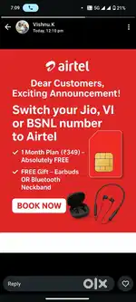 Jio,bsnl,vi to airtel mnp