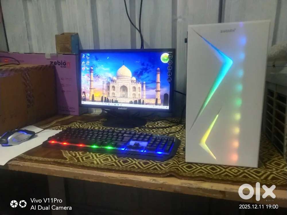 Zebion RGB PC Setup  i5 6th Gen  16GB   512  Monitor Combo Sale