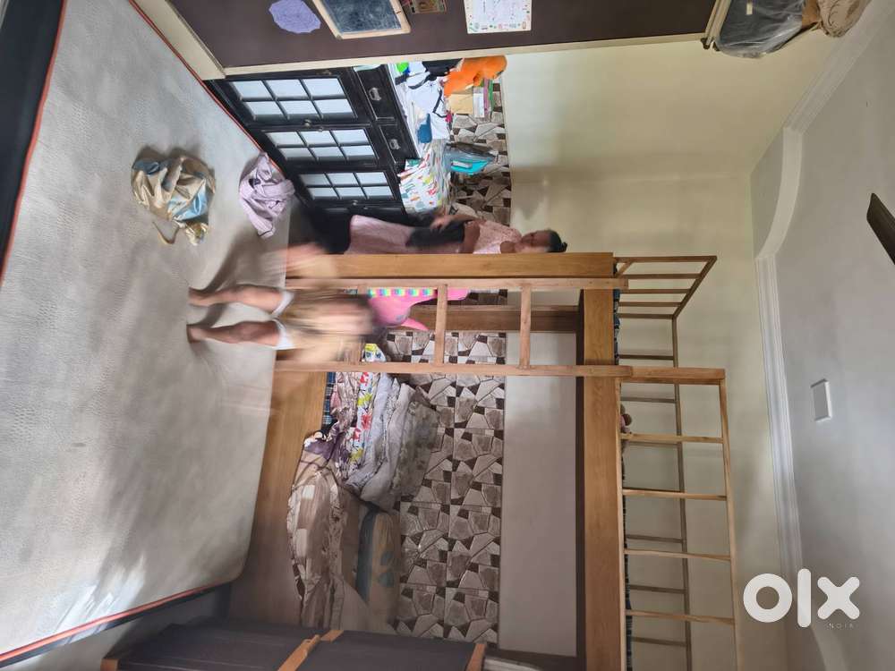 Handcrafted Wooden Bunk Bed – Elegant, Safe & Space-Saving!