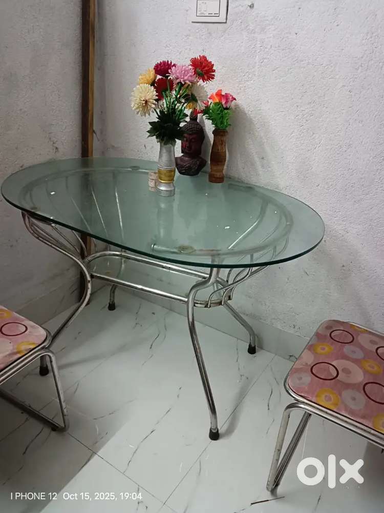 Six seater dining table with chairs