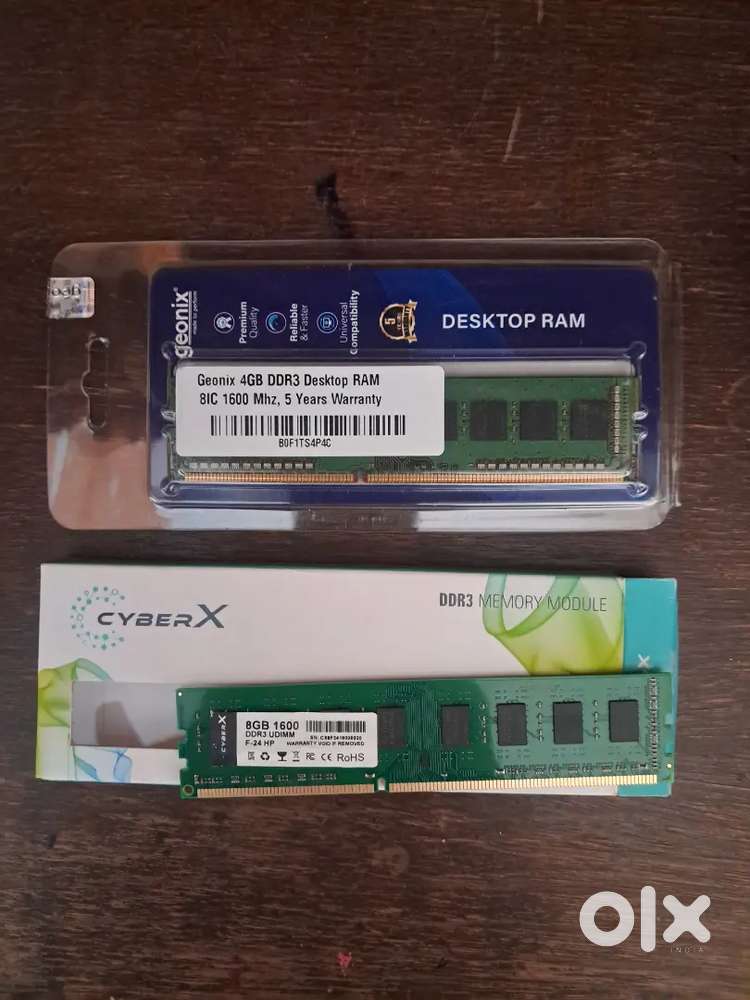 Ddr3 RAM 8gb new Ddr3 RAM 4gb new 1600mhz