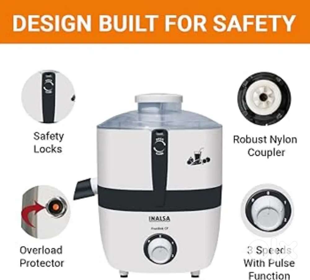 Inalsa Electric Juicer for Fruits and Vegetables  Juicer 500 Watt