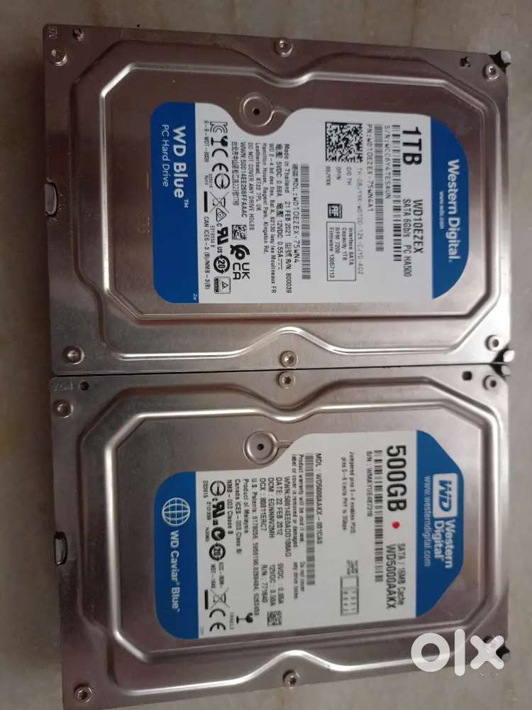 WD 1TB & 500GB HDDS