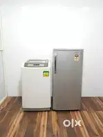 Samsung 5 star rating steel finish refrigerator and washing machine