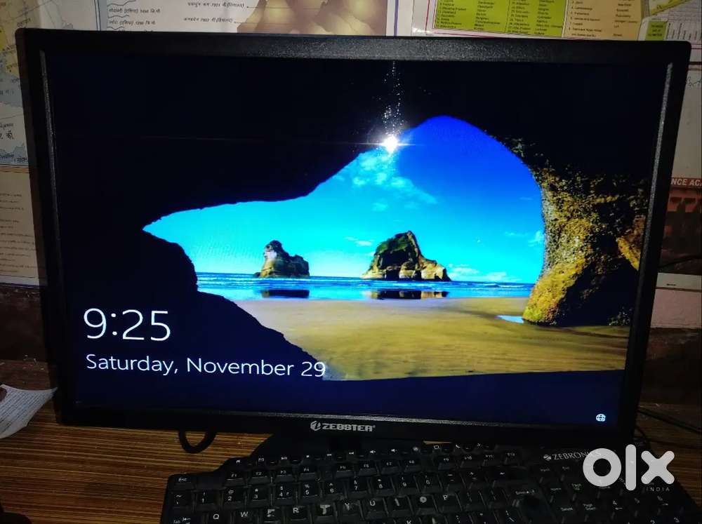 Computer Setup HP CPU with 21 inch Zebster Monitor With Good Condition