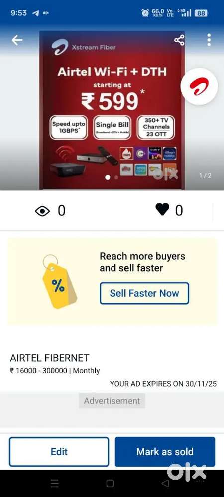 Airtel Xtreme fiber executive Field executive