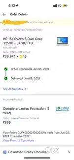 Urgent sell Of  (HP 15s Ryzen)  Laptop