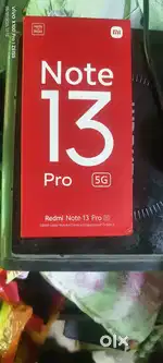 Mi note 13 pro 8 128 5g red colour 4 month old