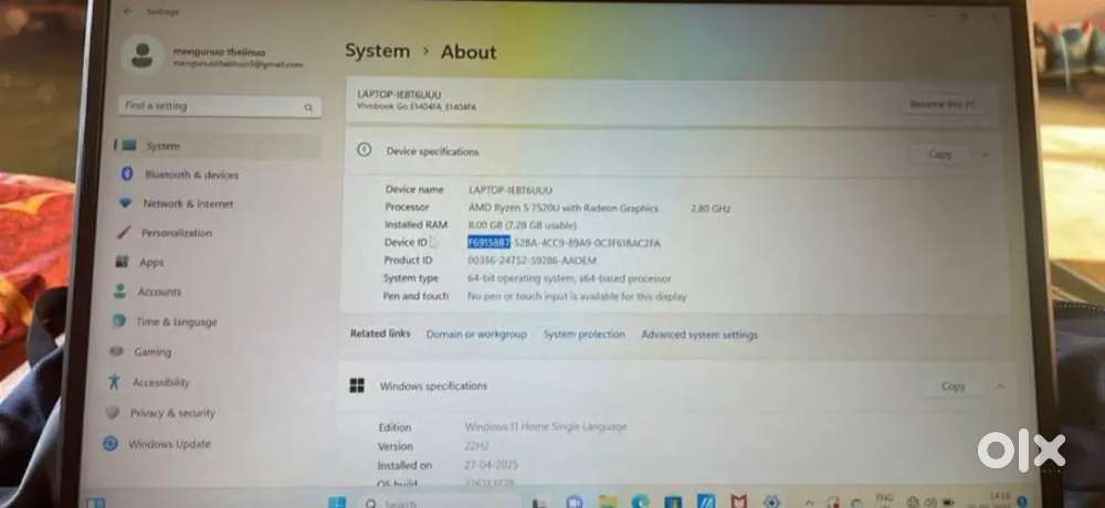 Seeling brand new laptop use 1 month only bought by 40000