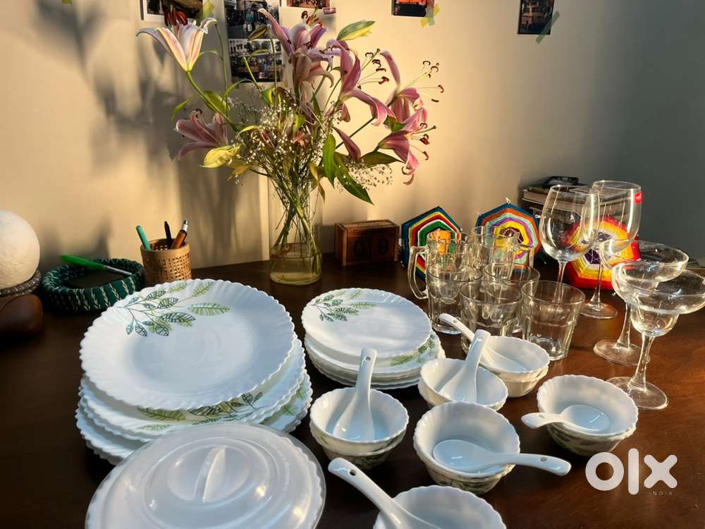 Dinning set and glasses